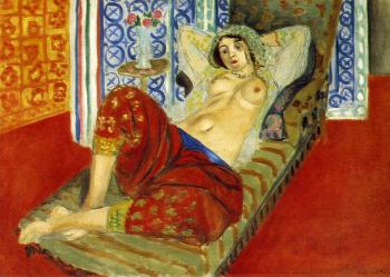 odalisque with red culottes
